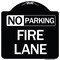 Signmission Delaware No Parking Fire Lane Heavy-Gauge Aluminum Architectural Sign, 18" x 18", BW-1818-24195 A-DES-BW-1818-24195 - alternate 1